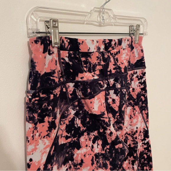Sweaty Betty The Power 7/8 Leggings Pink Navy Print High Waist - Picture 13 of 13
